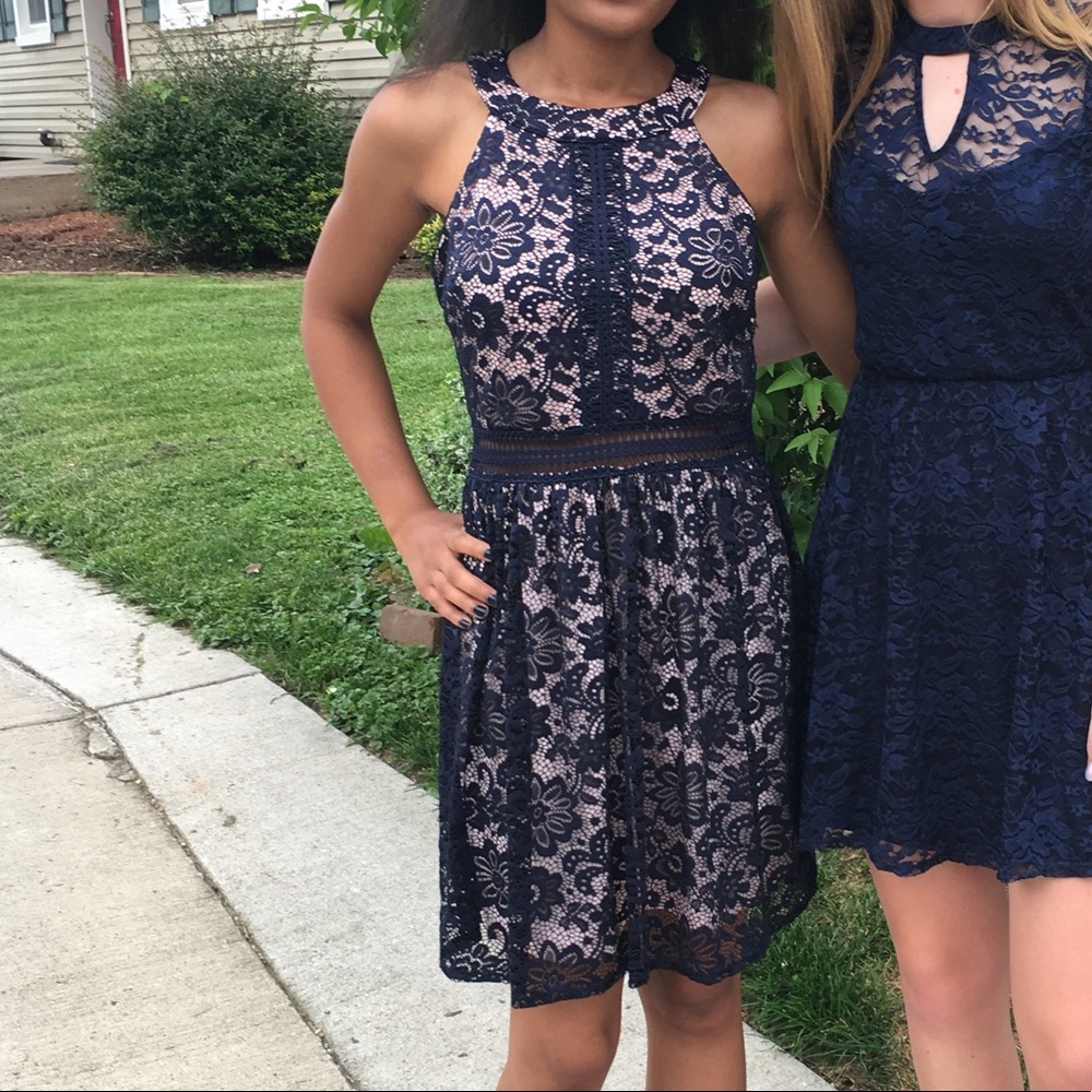 Navy blue homecoming dress
